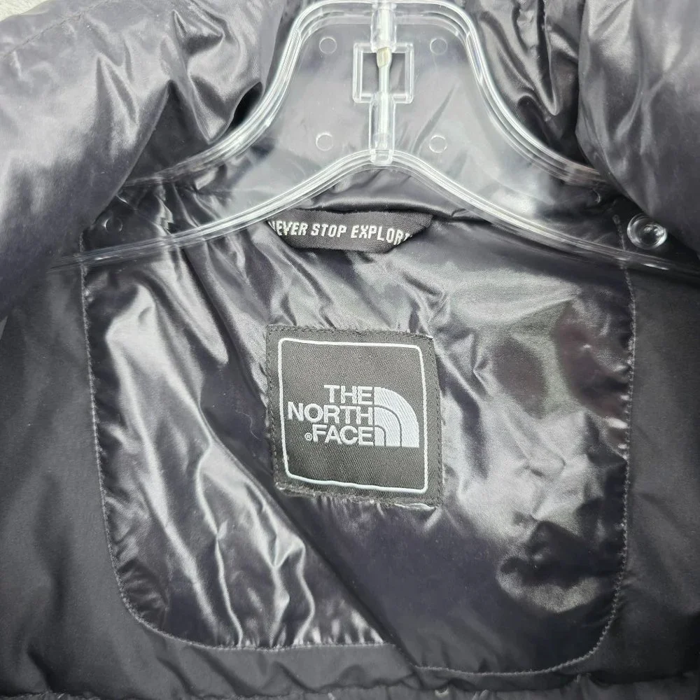 The North Face Nanuk Parka Mens Goose Down Puffer Jacket 600 Fill Shiny Black